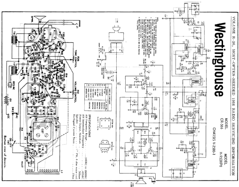 H-953XP8 Ch= V-2580-1; Westinghouse El. & (ID = 201922) Radio