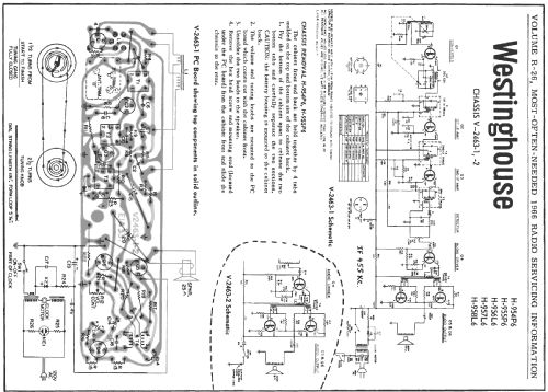 H-954P6 Ch= V-2463-2; Westinghouse El. & (ID = 201923) Radio