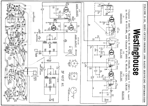 H-957L6B Ch= V-2463-4; Westinghouse El. & (ID = 201928) Radio