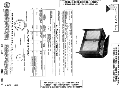 H-R1101 Ch= V-2509-1; Westinghouse El. & (ID = 559636) Radio