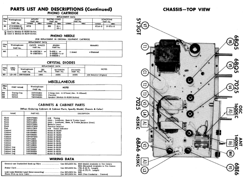 H-R1101 Ch= V-2509-1; Westinghouse El. & (ID = 559639) Radio