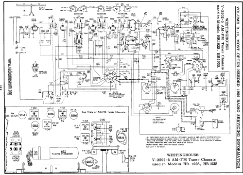 HR-102S V-2502-5 Chassis; Westinghouse El. & (ID = 60753) Radio