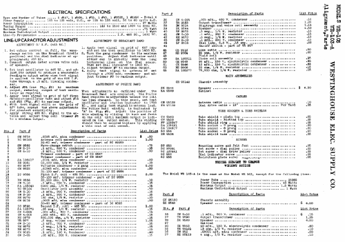 WR-103 Radio Westinghouse El. & Mfg. Co. - see also Canadian W ...