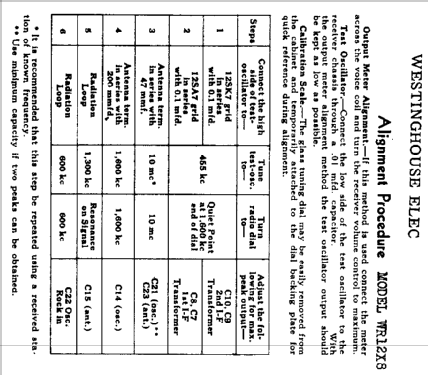WR-12X8; Westinghouse El. & (ID = 584312) Radio