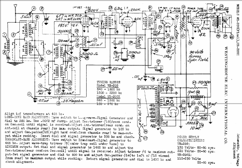 WR209X; Westinghouse El. & (ID = 575333) Radio