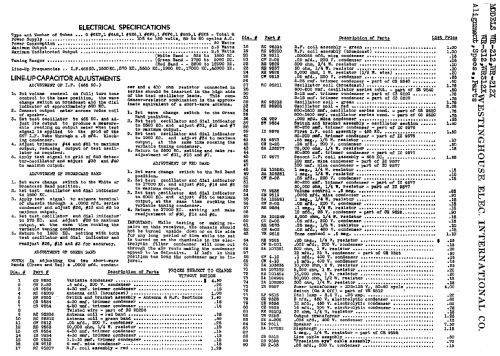 WR-212 ; Westinghouse El. & (ID = 576321) Radio