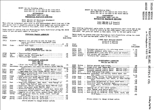 WRT701; Westinghouse El. & (ID = 581931) TV Radio