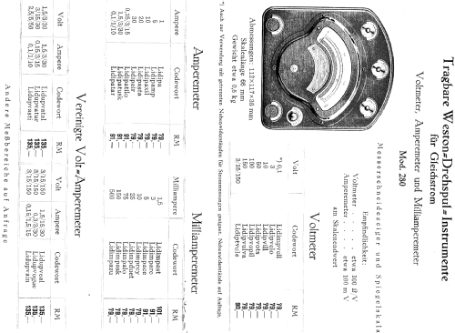 280; Weston Electrical (ID = 814118) Equipment