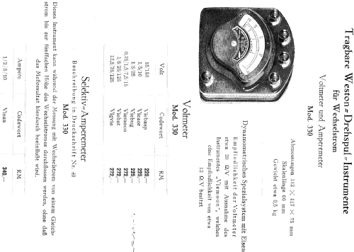 330; Weston Electrical (ID = 815943) Equipment