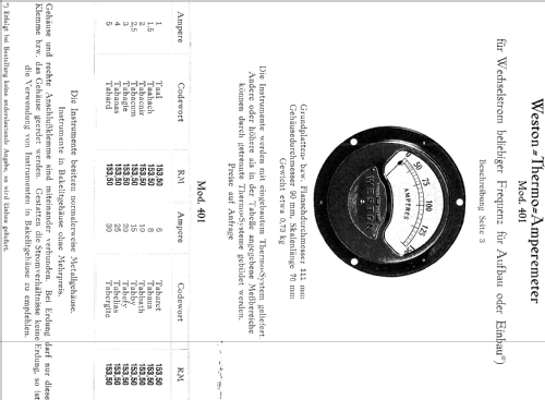 401 ; Weston Electrical (ID = 816360) Equipment