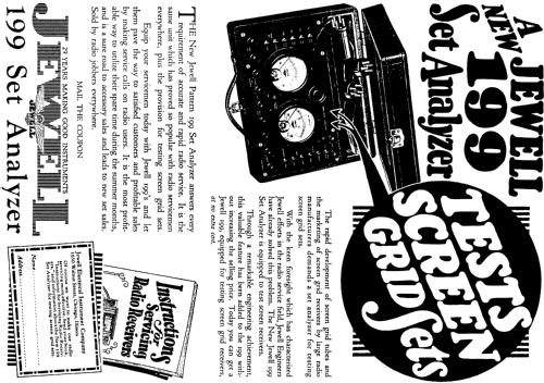 Jewell Radio Set Analyzer Pattern 199; Weston Electrical (ID = 111935) Ausrüstung