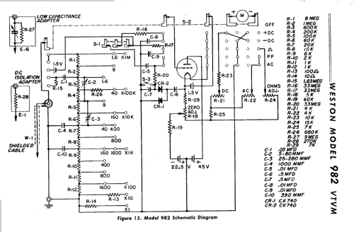 Vacuum Tube Voltmeter VTVM Model 982; Weston Electrical (ID = 3057058) Equipment