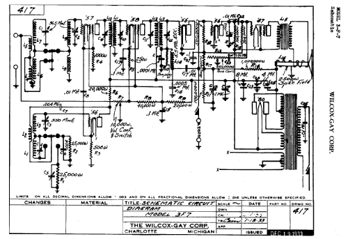 3F7 ; Wilcox-Gay Corp.; (ID = 699984) Radio