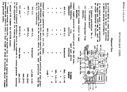 A107 ; Wilcox-Gay Corp.; (ID = 698353) Radio