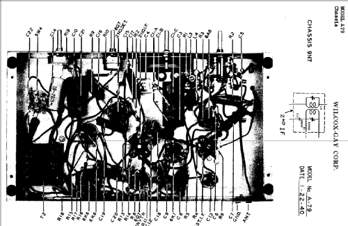 A79 Ch= 9N7; Wilcox-Gay Corp.; (ID = 697654) Radio