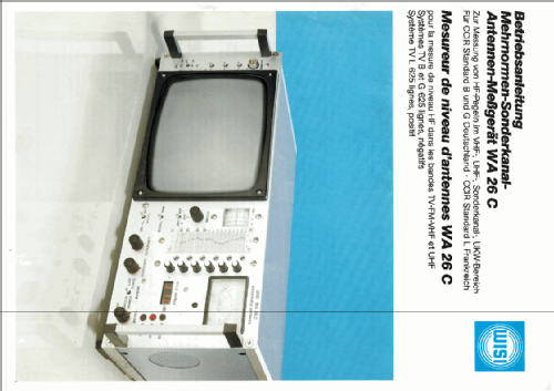 Antennenmessgerät - Mesureur d'Antennes WA26C; Wisi Wilh. Sihn; (ID = 2595824) Ausrüstung