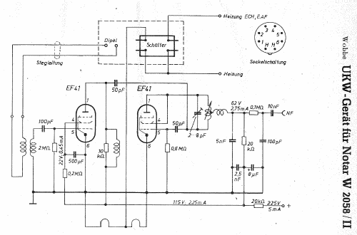 UKW-Einbaug. 2058-II; Wobbe-Radio; Winsen, (ID = 6518) Adaptor