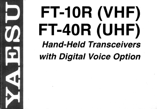 FT-40R; Yaesu-Musen Co. Ltd. (ID = 2885731) Amat TRX