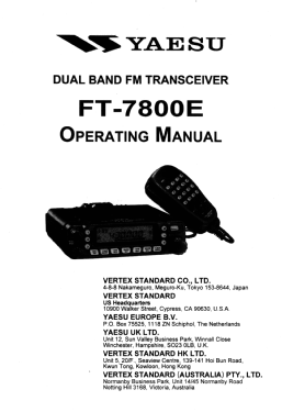 FT-7800E; Yaesu-Musen Co. Ltd. (ID = 2886426) Amat TRX