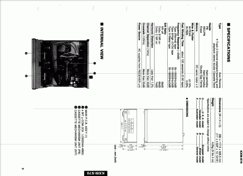 Cassette Deck KXW-S70; Yamaha Co.; (ID = 1109906) R-Player