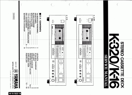 Natural Sound Stereo Cassette Deck K-320; Yamaha Co.; (ID = 966587) R-Player