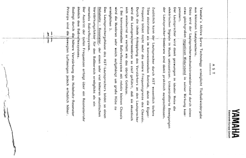 Natural Sound Active Servo Processing Amplifier AST-A10; Yamaha Co.; (ID = 1045338) Ampl/Mixer