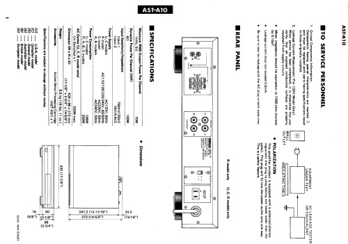 Natural Sound Active Servo Processing Amplifier AST-A10; Yamaha Co.; (ID = 1045340) Ampl/Mixer