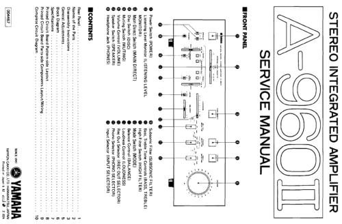 Natural Sound Stereo Amplifier A-960 II; Yamaha Co.; (ID = 2089749) Ampl/Mixer