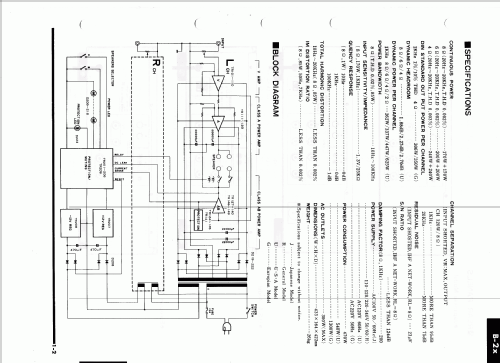 Stereo Power Amplifier B-2x Ampl/Mixer Yamaha Co.; Hamamatsu, Build ...