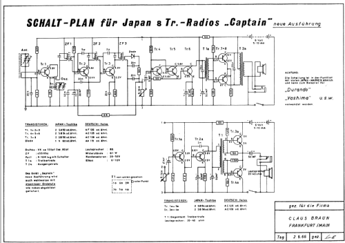 Captain Deluxe 8 Transistor YT-781 ; Yashima Electric (ID = 898339) Radio