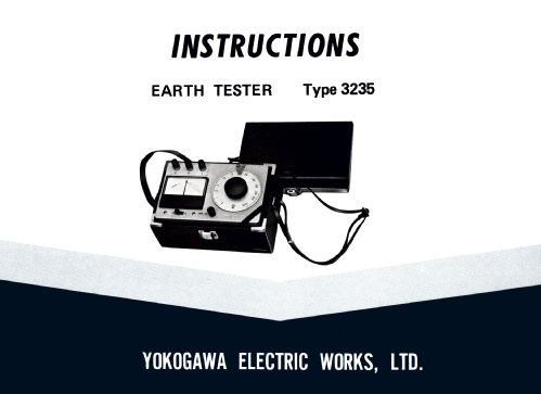 Earth Resistance Tester 3235; Yokogawa Electric Co (ID = 2897610) Equipment