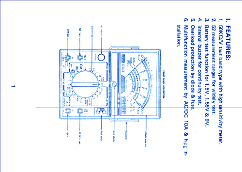 Analog Multimeter YF-250; Yu Fong Electric Co. (ID = 2468436) Equipment