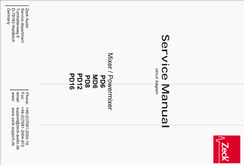 Power-Mischpult PD8-12; Zeck Audio; (ID = 1788822) Ampl/Mixer