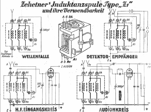 Induktanzspule Z1; Zehetner Radiobau- (ID = 761821) Bauteil