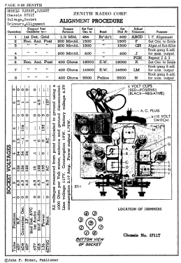 7-J-232T; Zenith Brand, C & A (ID = 2947776) Radio