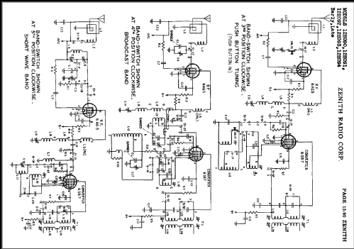 12H090 Ch=11C21 early (6SB7) Radio Zenith Radio Corp.; |Radiomuseum.org