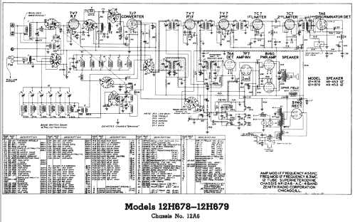 12-H-679 Ch=12A6; Zenith Radio Corp.; (ID = 346245) Radio