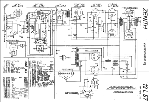 12L57 Ch=1202; Zenith Radio Corp.; (ID = 20797) Radio