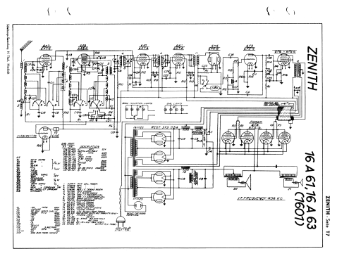 16A61 Stratosphere 16-A-61 Ch=1601; Zenith Radio Corp.; (ID = 2728367) Radio