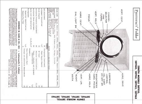 28T925RU The Mayflower Ch= 28F22; Zenith Radio Corp.; (ID = 1618930) Television