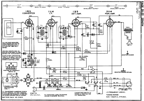 4G903Y The Tip-Top Holiday Ch=4F40; Zenith Radio Corp.; (ID = 195146) Radio