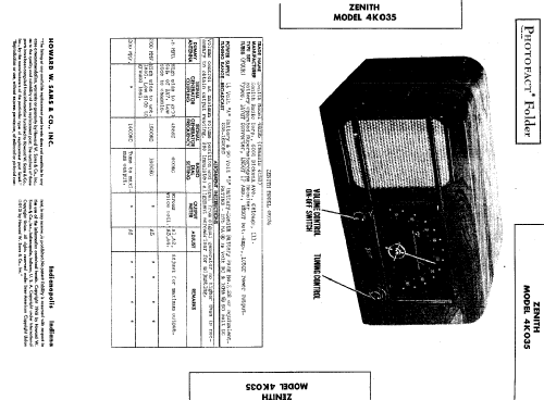 4K035 Ch= 4C53; Zenith Radio Corp.; (ID = 489310) Radio