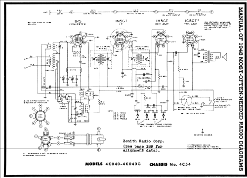 4K040G Ch= 4C54; Zenith Radio Corp.; (ID = 83610) Radio