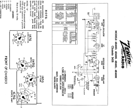 4K400L Ch=5416; Zenith Radio Corp.; (ID = 339015) Radio