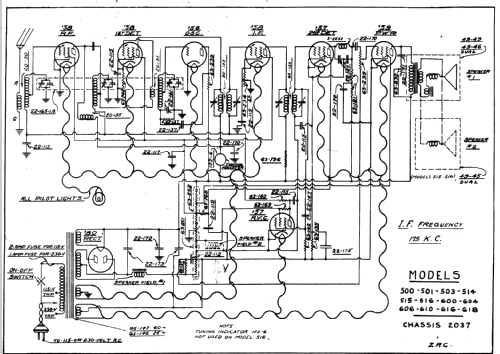 516 Ch= 2037; Zenith Radio Corp.; (ID = 327711) Radio