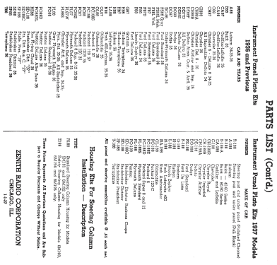 5-M-191 Ch=5520; Zenith Radio Corp.; (ID = 312919) Car Radio