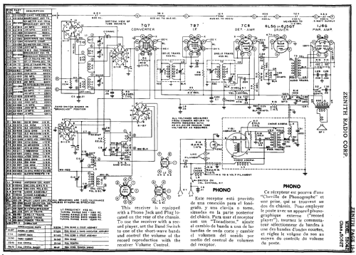 5B042 5-B-042 Ch=5C62T; Zenith Radio Corp.; (ID = 190434) Radio