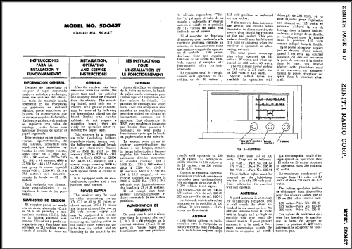 5D042T 5-D-042-T Ch=5C64-T; Zenith Radio Corp.; (ID = 489923) Radio