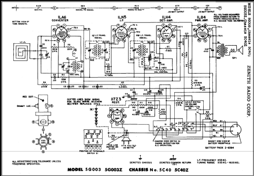 5G003 Ch= 5C40; Zenith Radio Corp.; (ID = 447746) Radio