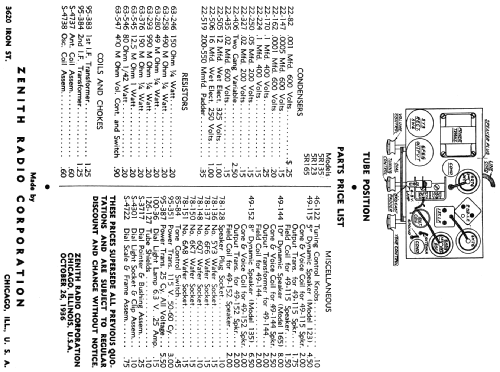 5R135 5-R-135 Ch=5519; Zenith Radio Corp.; (ID = 338993) Radio